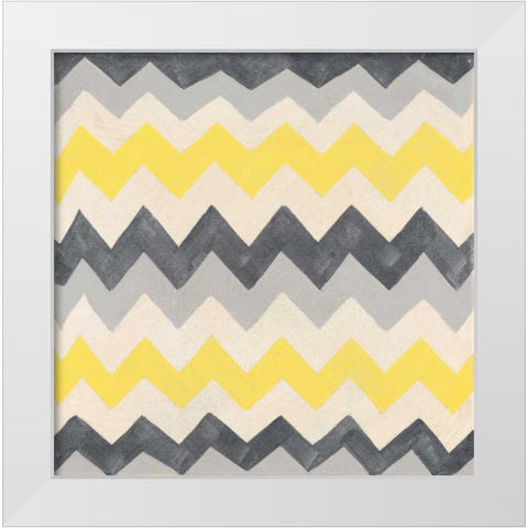 Exotic Textile 2 White Modern Wood Framed Art Print by Grijalva, Tom