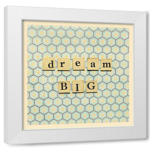 Dream Big Game Pieces White Modern Wood Framed Art Print by Dvorak, Vicki