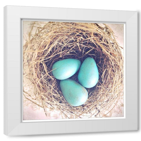 Beginnings White Modern Wood Framed Art Print by Dvorak, Vicki