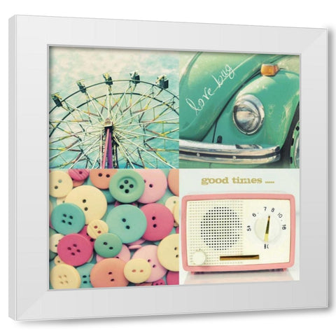 Love Bug White Modern Wood Framed Art Print by Dvorak, Vicki