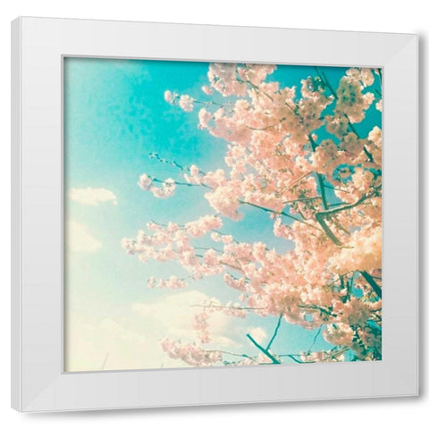 Polariod Pink 1 White Modern Wood Framed Art Print by Dvorak, Vicki
