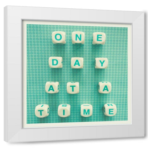 One Day at a Time White Modern Wood Framed Art Print by Dvorak, Vicki