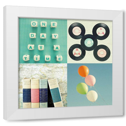One Day White Modern Wood Framed Art Print by Dvorak, Vicki