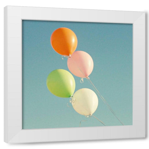 Colorful White Modern Wood Framed Art Print by Dvorak, Vicki
