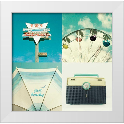 Fair Day White Modern Wood Framed Art Print by Dvorak, Vicki