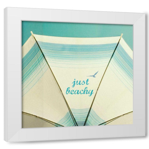 Just Beachy White Modern Wood Framed Art Print by Dvorak, Vicki