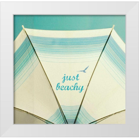 Just Beachy White Modern Wood Framed Art Print by Dvorak, Vicki