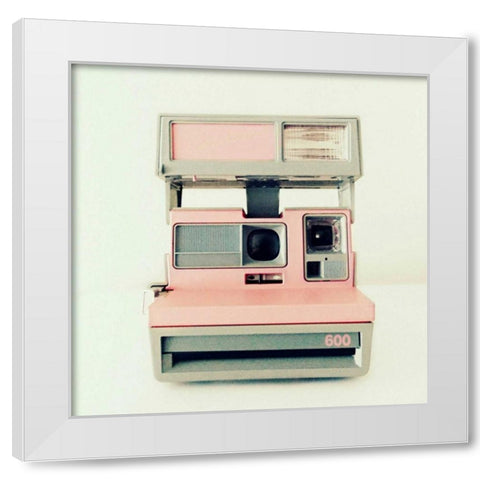 Pink Cam White Modern Wood Framed Art Print by Dvorak, Vicki