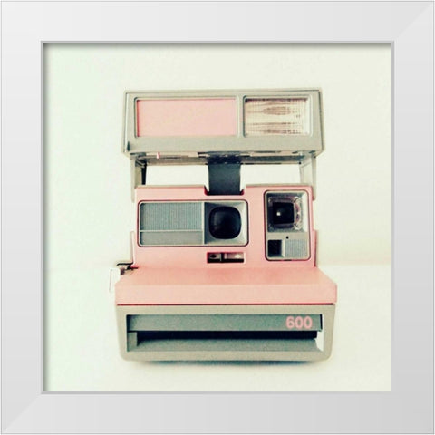 Pink Cam White Modern Wood Framed Art Print by Dvorak, Vicki