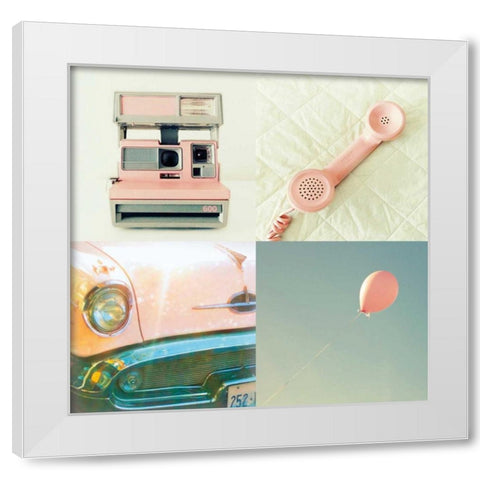 Pink Day White Modern Wood Framed Art Print by Dvorak, Vicki