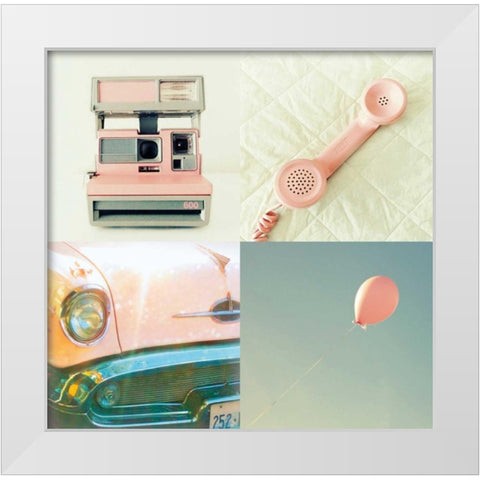 Pink Day White Modern Wood Framed Art Print by Dvorak, Vicki