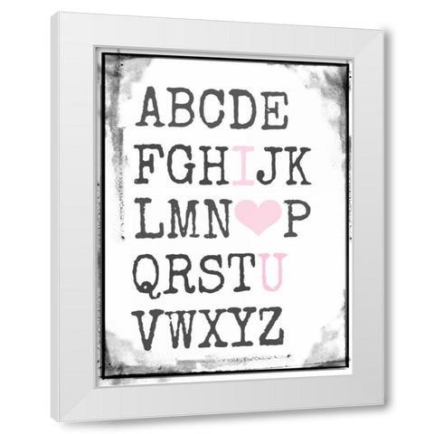 Alphabet Love White Modern Wood Framed Art Print by Dvorak, Vicki