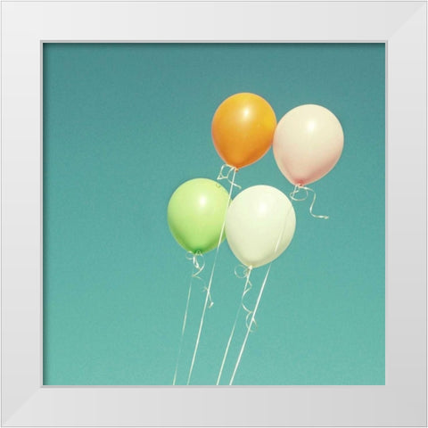 Celebration White Modern Wood Framed Art Print by Dvorak, Vicki