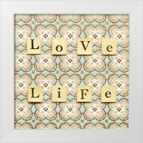 Love Life White Modern Wood Framed Art Print by Dvorak, Vicki
