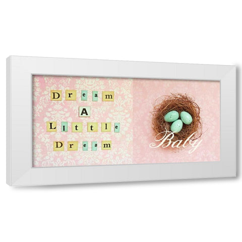Dream a Little Dream Baby White Modern Wood Framed Art Print by Dvorak, Vicki