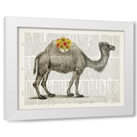 Flower Back Camel White Modern Wood Framed Art Print by James, Christopher