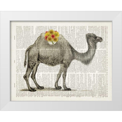 Flower Back Camel White Modern Wood Framed Art Print by James, Christopher