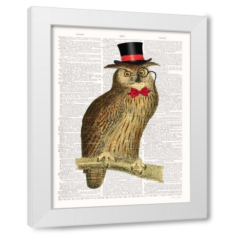 A Dapper Bird White Modern Wood Framed Art Print by James, Christopher