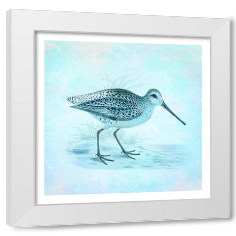 At The Seashore 1 White Modern Wood Framed Art Print by James, Christopher