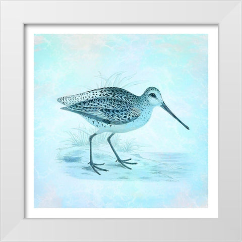 At The Seashore 1 White Modern Wood Framed Art Print by James, Christopher