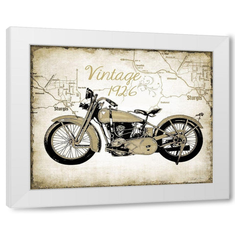 Classic Ride White Modern Wood Framed Art Print by Christopher, James
