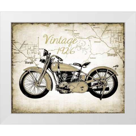 Classic Ride White Modern Wood Framed Art Print by Christopher, James