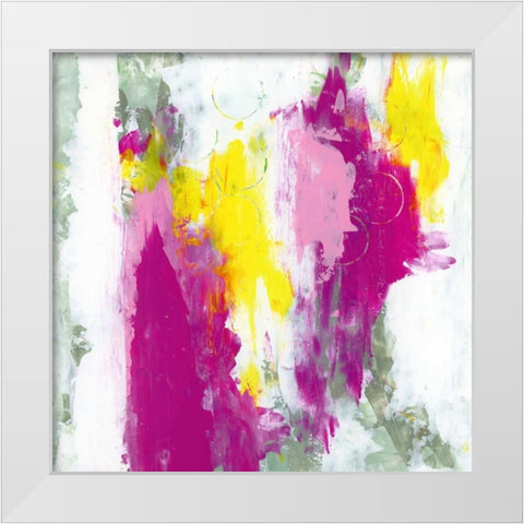 Garden Abstraction 1 White Modern Wood Framed Art Print by Buddenhaugen, Sophia