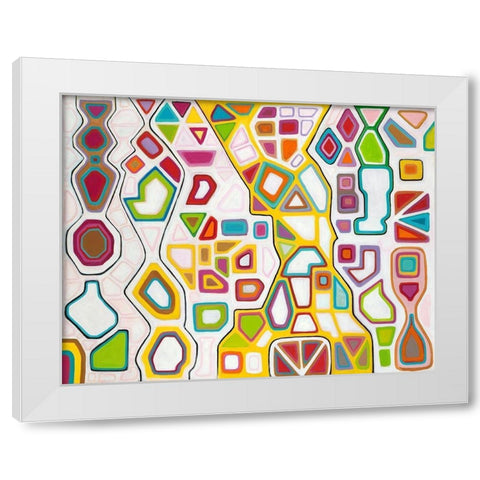 Modern Map White Modern Wood Framed Art Print by Swanson
