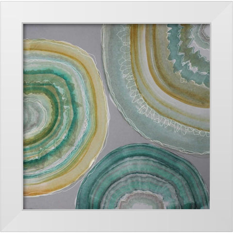 Modern Geode 1 White Modern Wood Framed Art Print by Swanson, CJ