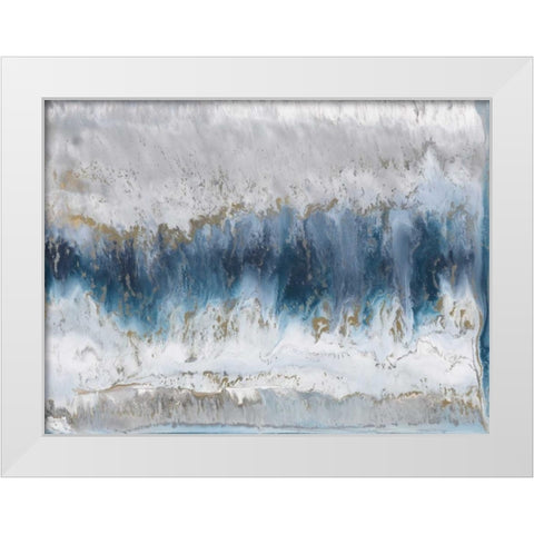 Moon Stone White Modern Wood Framed Art Print by Bering, Blakely