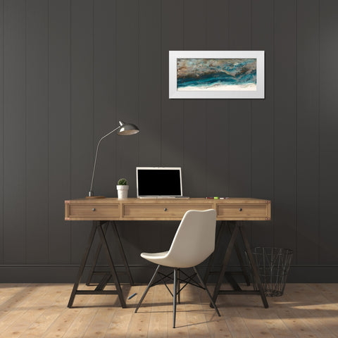 Mystic Surface White Modern Wood Framed Art Print by Bering, Blakely