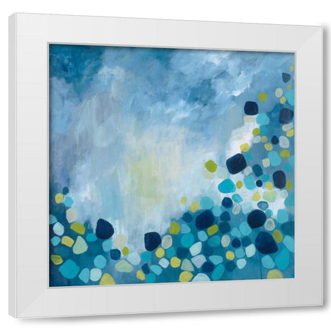 Bounce White Modern Wood Framed Art Print by Hutton