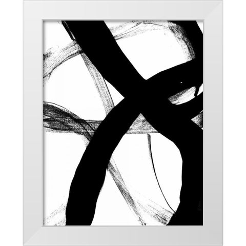 Blot and White 1 White Modern Wood Framed Art Print by Hutton