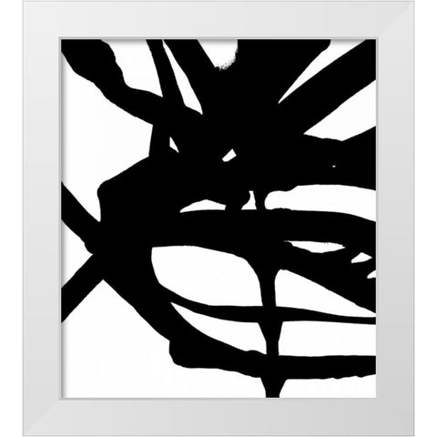 Blot and White 3 White Modern Wood Framed Art Print by Hutton