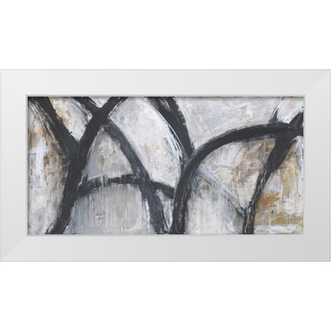 ABSTRACT STROKES White Modern Wood Framed Art Print by Hutton