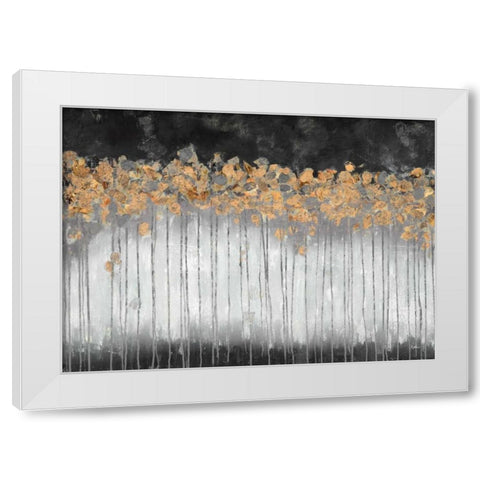 Midnight Forest White Modern Wood Framed Art Print by Walters, Delsy