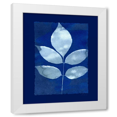 Cyanotype Birch White Modern Wood Framed Art Print by Zamudio, Dan