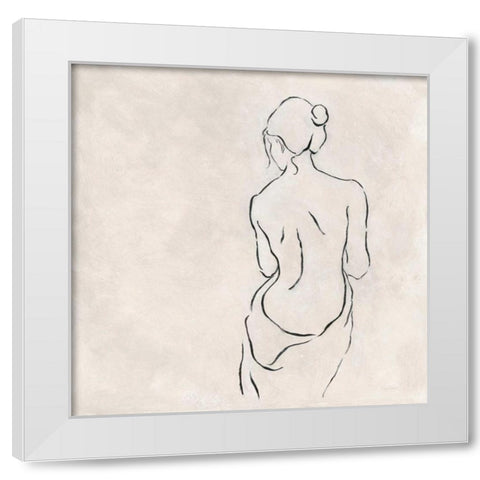 Alabaster Bather 2 White Modern Wood Framed Art Print by Wallis, Karen