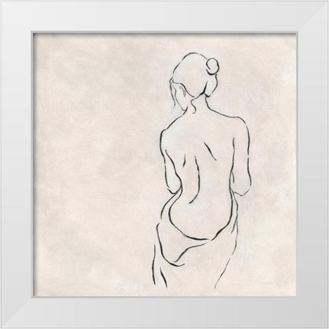 Alabaster Bather 2 White Modern Wood Framed Art Print by Wallis, Karen