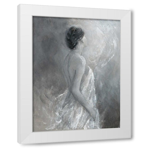 Figurative Pose 1 White Modern Wood Framed Art Print by Wallis, Karen