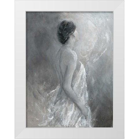 Figurative Pose 1 White Modern Wood Framed Art Print by Wallis, Karen