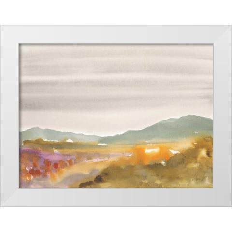 Mountain Haze White Modern Wood Framed Art Print by Swartz, Megan
