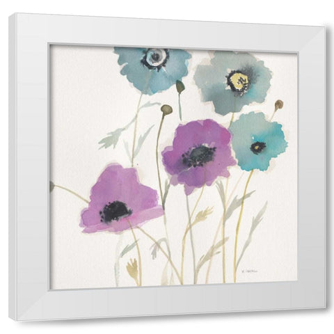 Pastel Garden II White Modern Wood Framed Art Print by Swartz, Megan