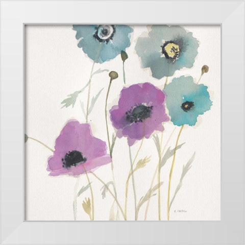 Pastel Garden II White Modern Wood Framed Art Print by Swartz, Megan