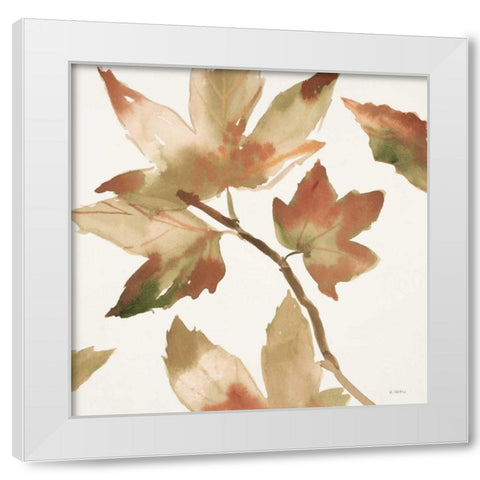 Autumn Song White Modern Wood Framed Art Print by Swartz, Megan