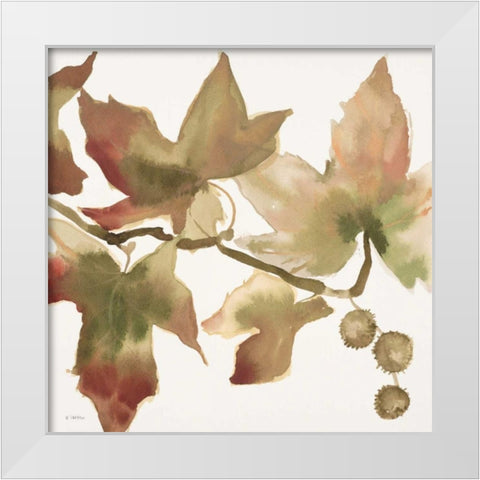 Autumn Song II White Modern Wood Framed Art Print by Swartz, Megan