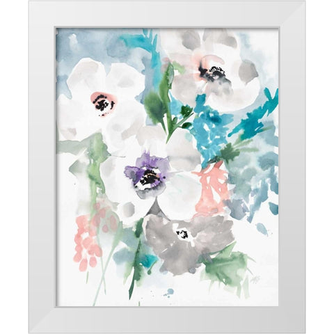 Bright Bouquet 1 White Modern Wood Framed Art Print by Swartz, Megan