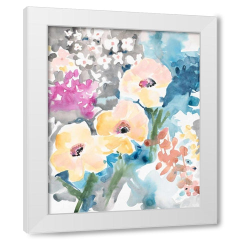 Bright Bouquet 2 White Modern Wood Framed Art Print by Swartz, Megan