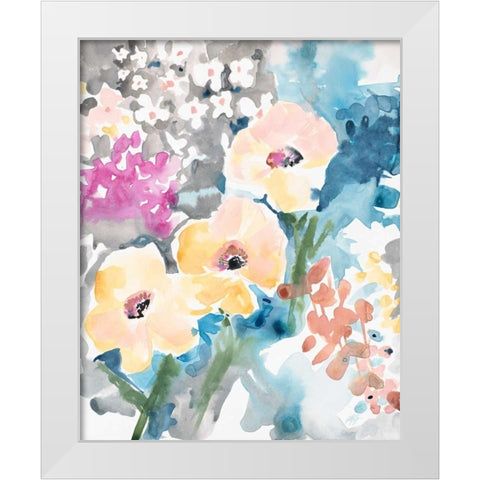 Bright Bouquet 2 White Modern Wood Framed Art Print by Swartz, Megan