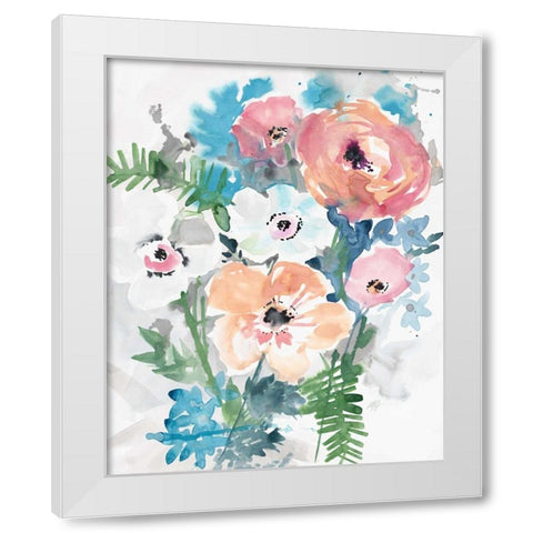 Bright Bouquet 3 White Modern Wood Framed Art Print by Swartz, Megan
